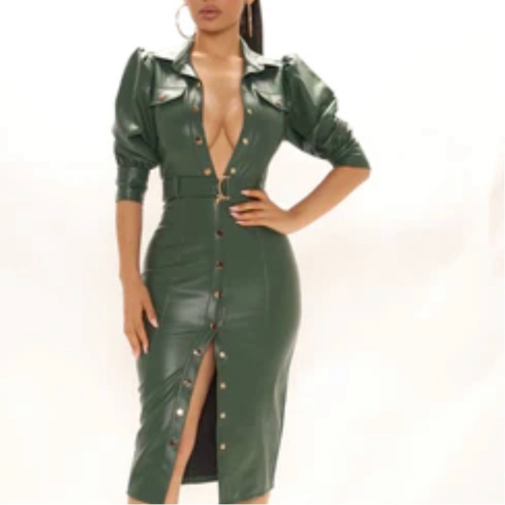 New With Tags! Faux Leather Dress
